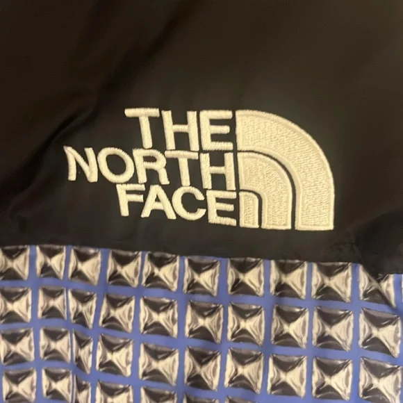 Supreme x The North Face Blue Black Puffer Jacket - Picture 4 of 5